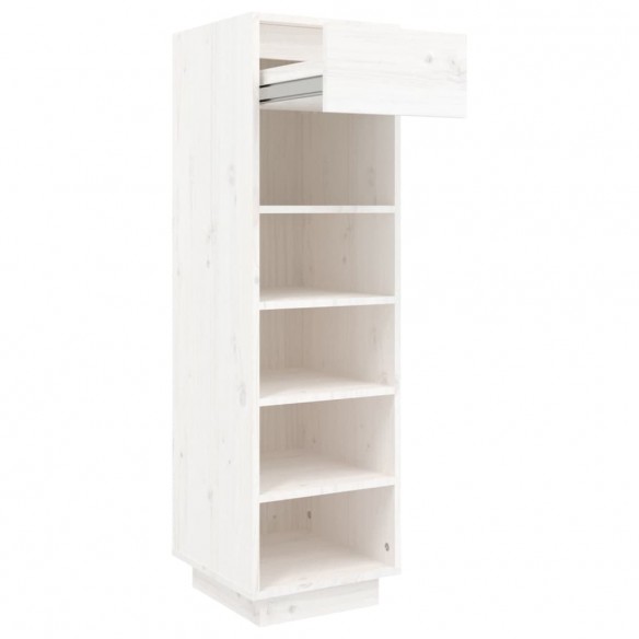 Armoire à chaussures blanc 30x34x105 cm bois de pin massif