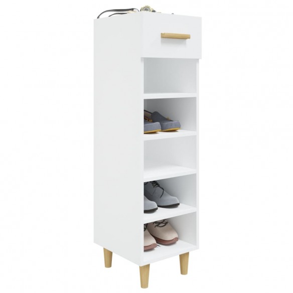 Armoire à chaussures Blanc 30x35x105 cm Bois d'ingénierie