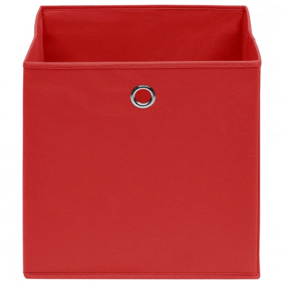 Boîtes de rangement 10 pcs Rouge 32x32x32 cm Tissu