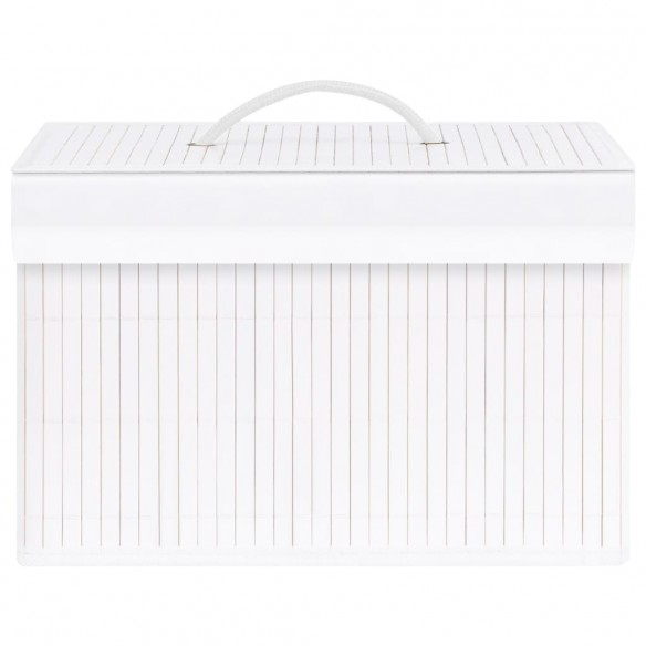 Boîtes de rangement en bambou 4 pcs Blanc