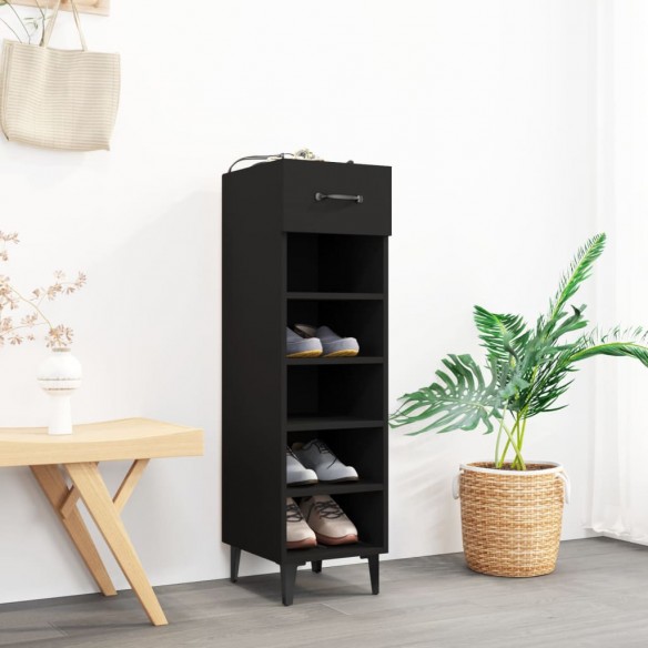 Armoire à chaussures Noir 30x35x105 cm Bois d'ingénierie