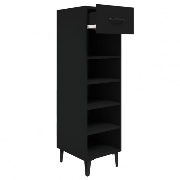 Armoire à chaussures Noir 30x35x105 cm Bois d'ingénierie