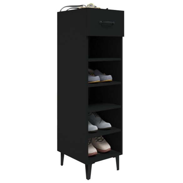 Armoire à chaussures Noir 30x35x105 cm Bois d'ingénierie