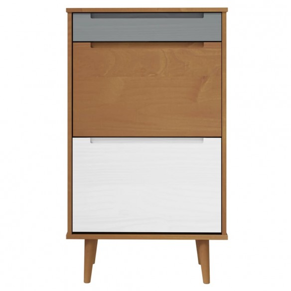 Armoire à chaussures MOLDE Marron 59,5x35x103 cm Bois de pin