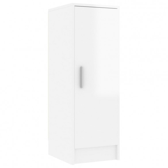 Armoire à chaussures Blanc brillant 32x35x92 cm Aggloméré