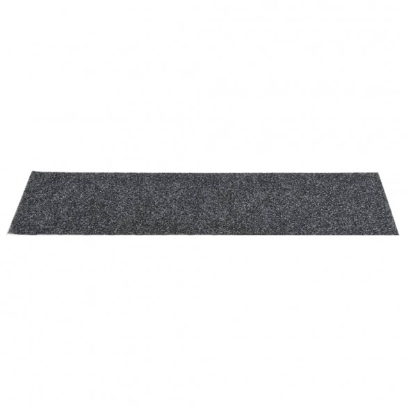 Tapis d'escalier autocollants Rectangulaire 15 pcs 76x20cm Gris