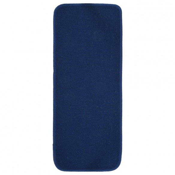 Tapis d'escalier 15 pcs 60x25 cm Bleu marine Rectangulaire