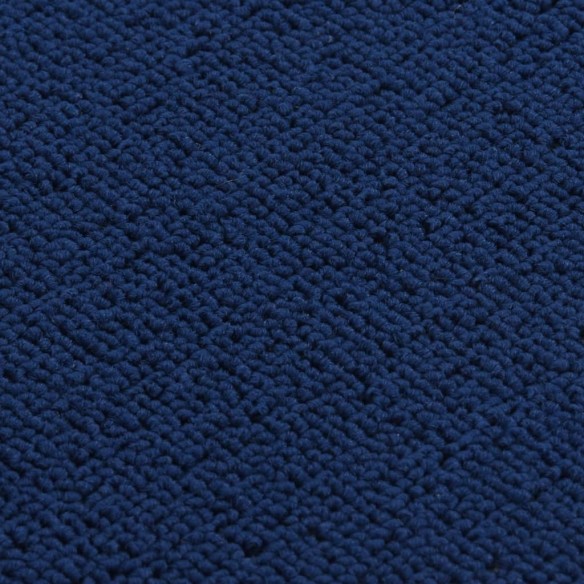 Tapis d'escalier 15 pcs 60x25 cm Bleu marine Rectangulaire