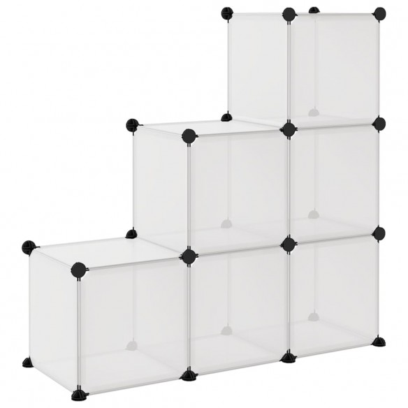 Cubes de rangement 6 pcs Transparent PP