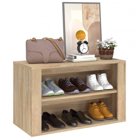 Étagère à chaussures Chêne sonoma 75x35x45 cm Bois d'ingénierie