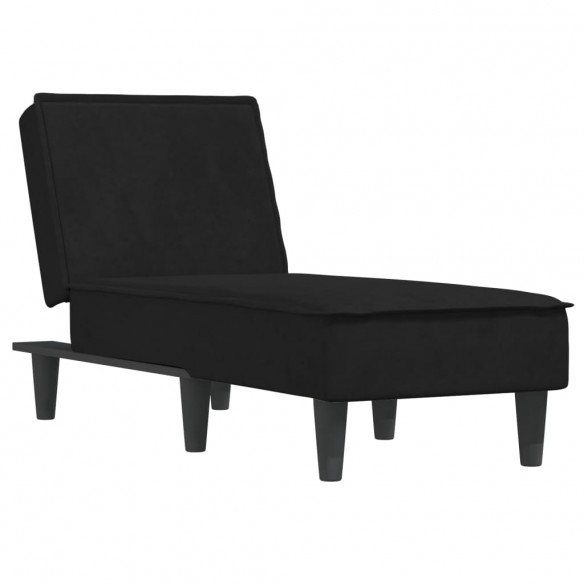 Chaise longue noir velours