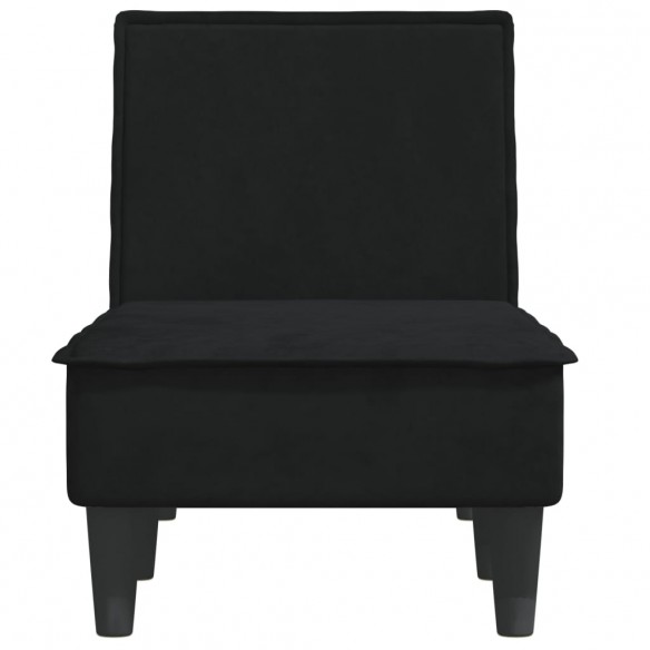 Chaise longue noir velours