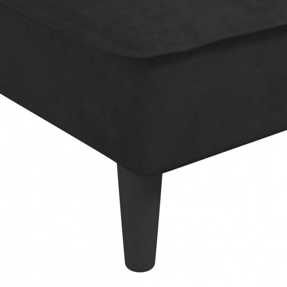 Chaise longue noir velours