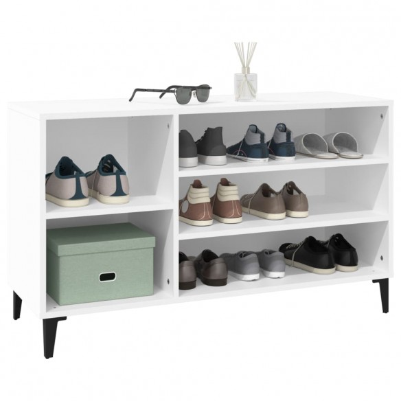 Armoire à chaussures Blanc 102x36x60 cm Bois d'ingénierie