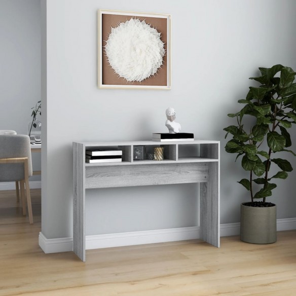 Table console Sonoma gris 105x30x80 cm Bois d'ingénierie