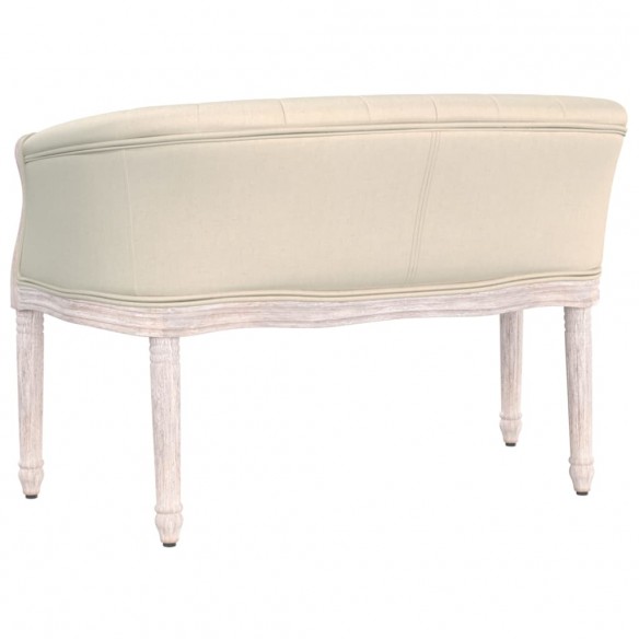 Banc beige 98x56x69 cm lin