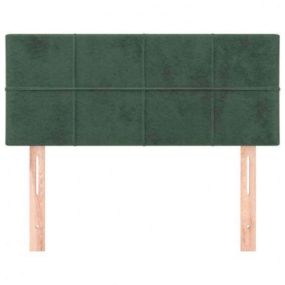 Tête de lit Vert foncé 100x5x78/88 cm Velours