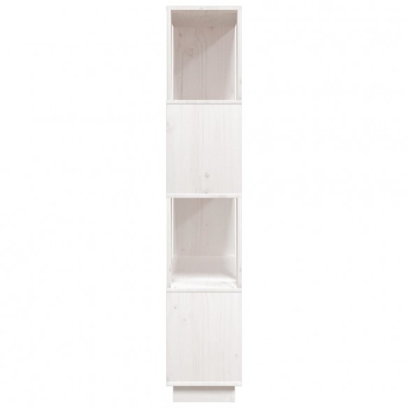 Bibliothèque/Séparateur de pièce Blanc 80x25x132 cm Pin solide