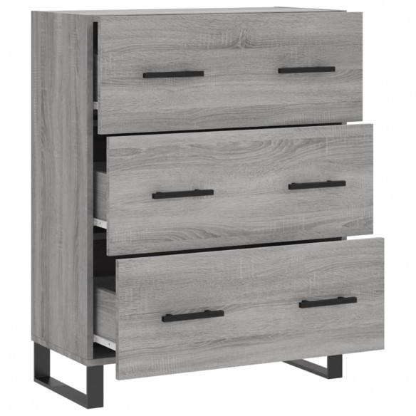 Buffet sonoma gris 69,5x34x90 cm bois d'ingénierie