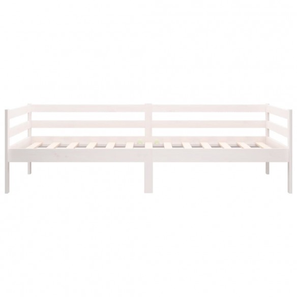 Lit de jour Blanc 90x190 cm Bois de pin massif