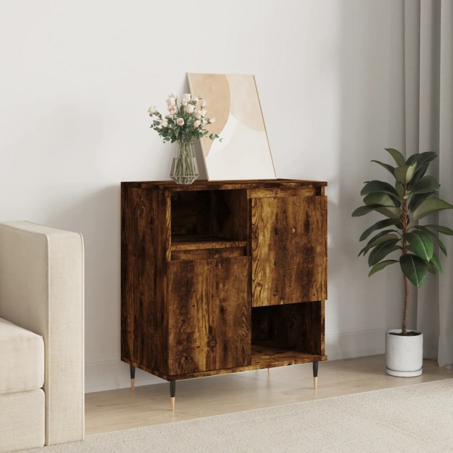 Buffet Chêne fumé 60x35x70 cm Bois d'ingénierie