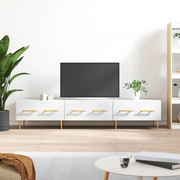Meuble TV blanc 150x36x30 cm bois d'ingénierie