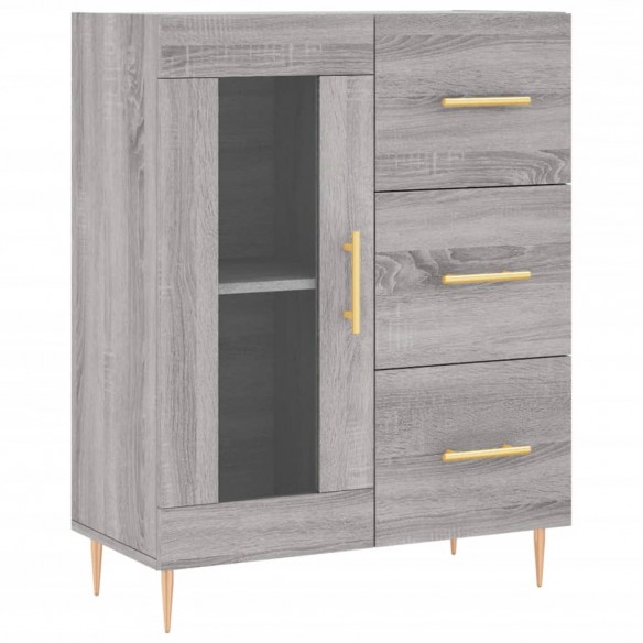 Buffet haut Sonoma gris 69,5x34x180 cm Bois d'ingénierie