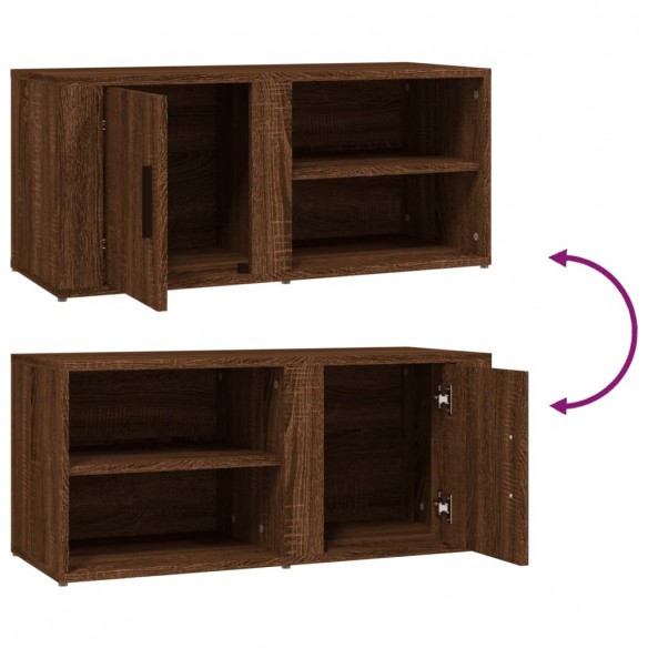 Meubles TV 2 pcs Chêne marron 80x31,5x36 cm Bois d'ingénierie