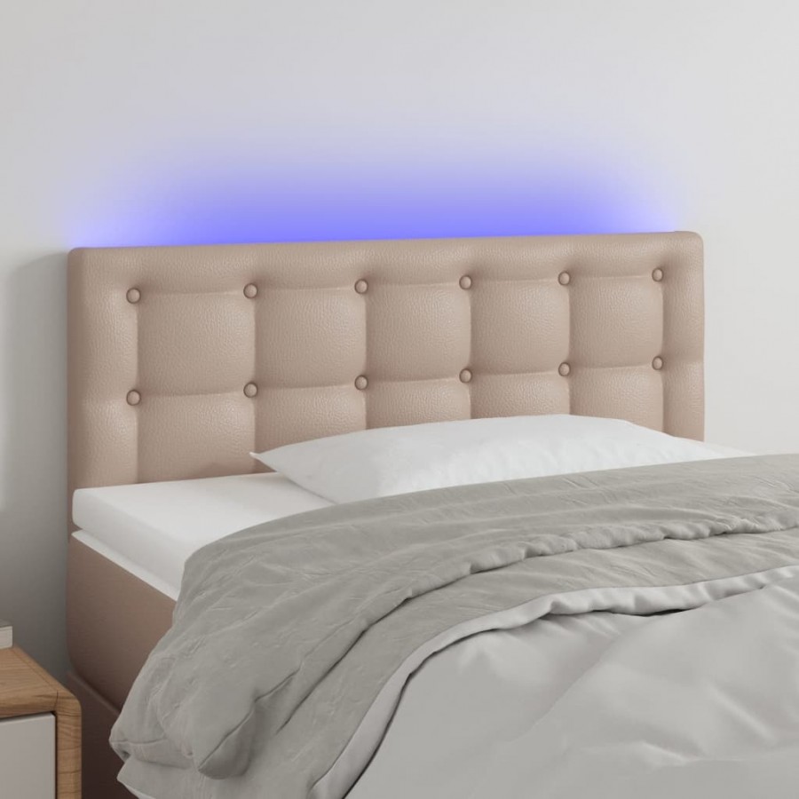 Tête de lit à LED Cappuccino 80x5x78/88 cm Similicuir