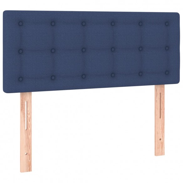 Cadre de lit avec matelas Bleu 80x200 cm Tissu