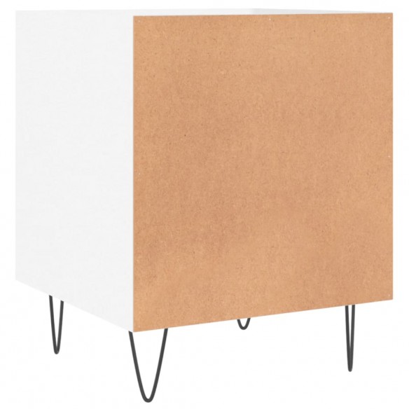 Tables de chevet 2 pcs blanc brillant 40x40x50 cm