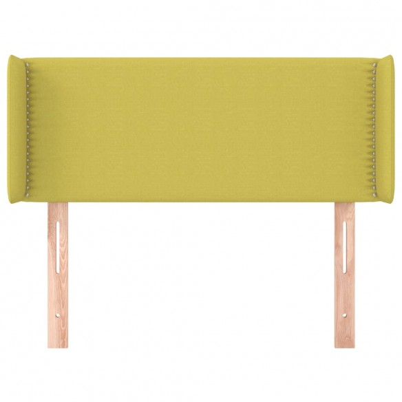 Tête de lit avec oreilles Vert 93x16x78/88 cm Tissu