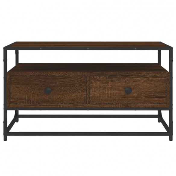 Meuble TV chêne marron 80x35x45 cm bois d'ingénierie