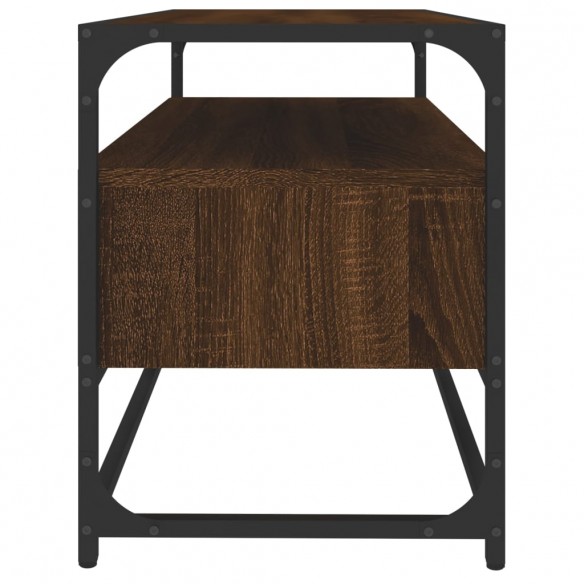 Meuble TV chêne marron 80x35x45 cm bois d'ingénierie