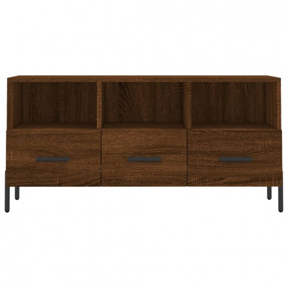 Meuble TV chêne marron 102x36x50 cm bois d'ingénierie