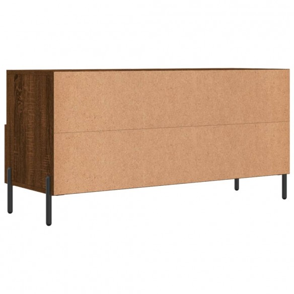 Meuble TV chêne marron 102x36x50 cm bois d'ingénierie