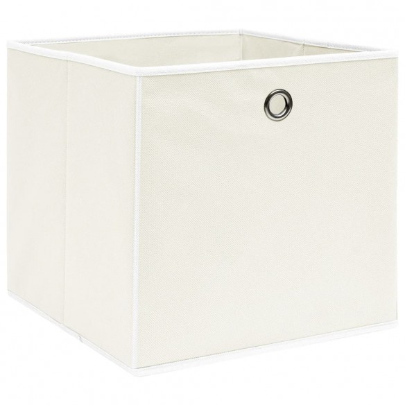 Boîtes de rangement 4 pcs Blanc 32x32x32 cm Tissu