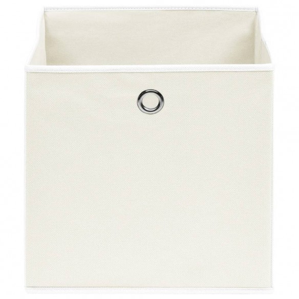 Boîtes de rangement 4 pcs Blanc 32x32x32 cm Tissu