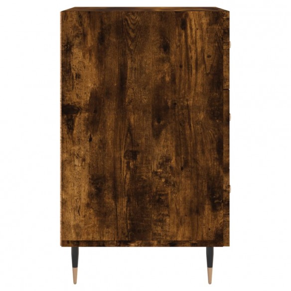 Table de chevet chêne fumé 40x40x66 cm bois d'ingénierie