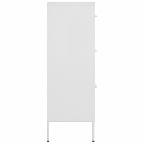 Armoire à tiroirs Blanc 80x35x101,5 cm Acier