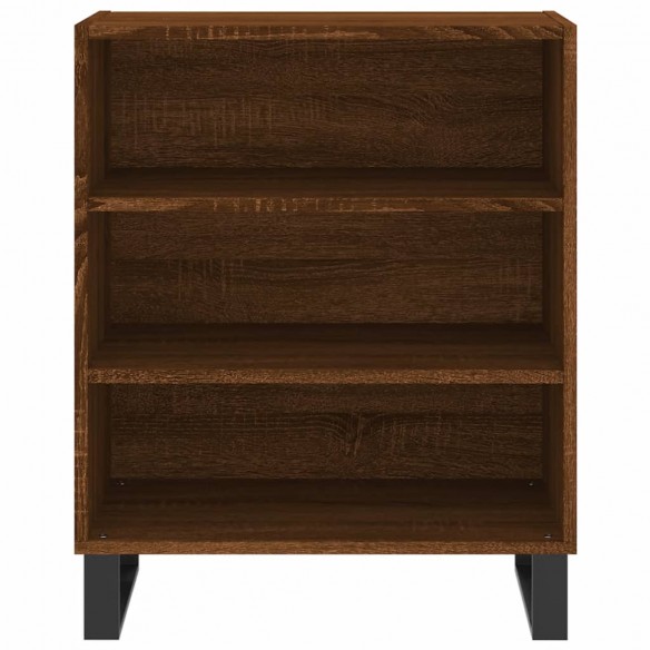 Buffet chêne marron 57x35x70 cm bois d'ingénierie