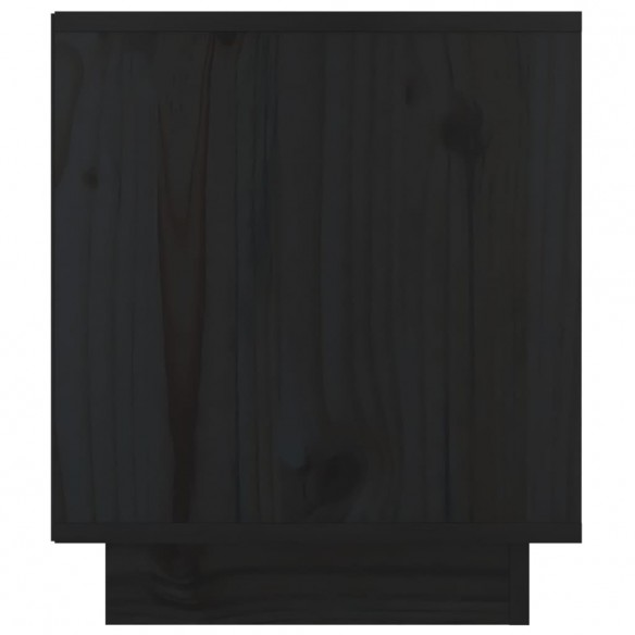 Tables de chevet 2 pcs Noir 40x34x40 cm Bois de pin solide