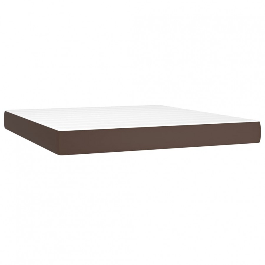 Matelas de lit à ressorts ensachés Marron 180x200x20 cm