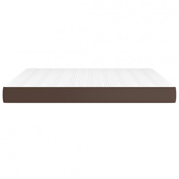 Matelas de lit à ressorts ensachés Marron 180x200x20 cm