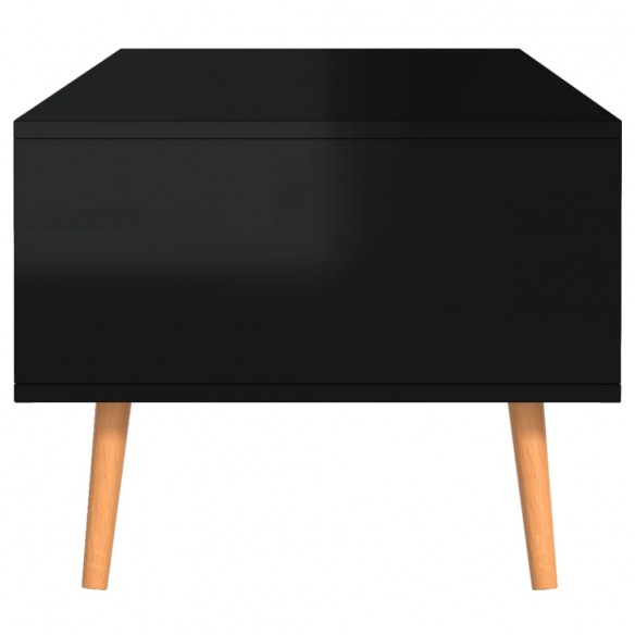 Table basse Noir brillant 100x49,5x43 cm Aggloméré