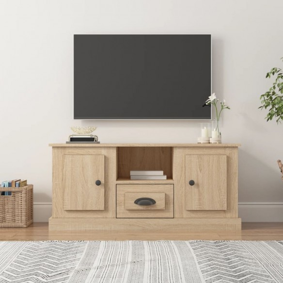 Meuble TV chêne sonoma 100x35,5x45 cm bois d'ingénierie