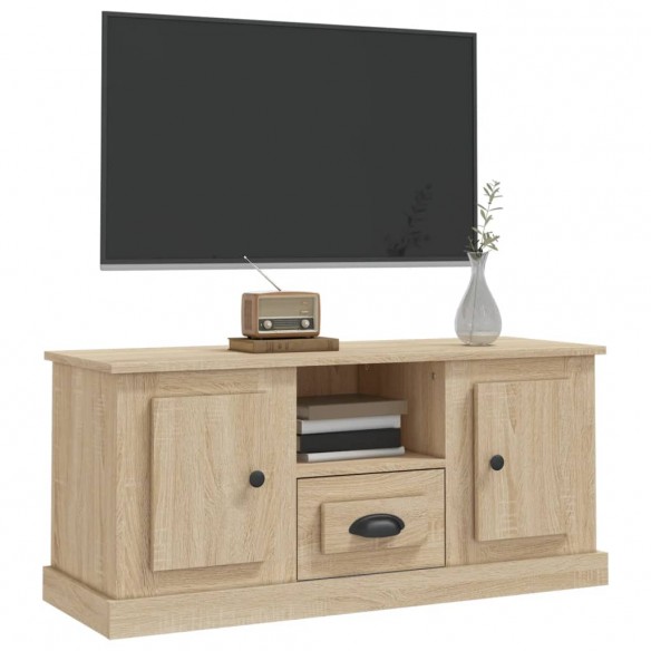 Meuble TV chêne sonoma 100x35,5x45 cm bois d'ingénierie