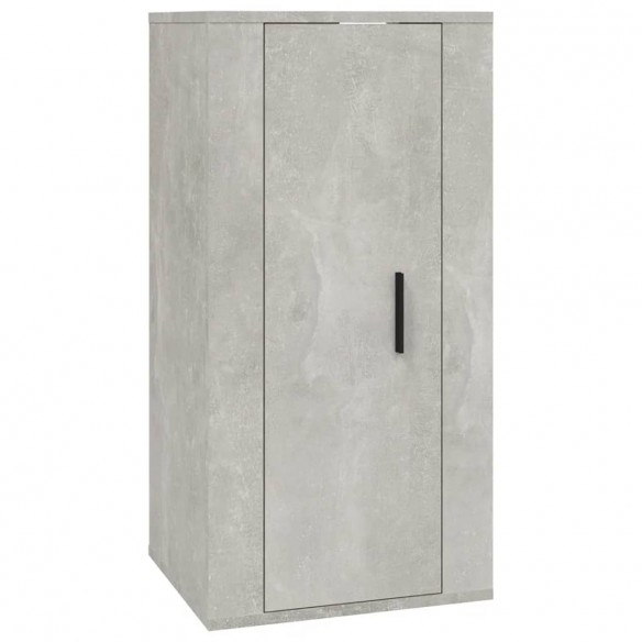 Ensemble de meubles TV 4 pcs Gris béton Bois d'ingénierie