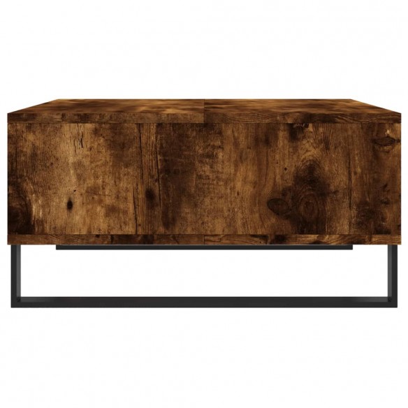 Table basse chêne fumé 60x60x30 cm bois d'ingénierie