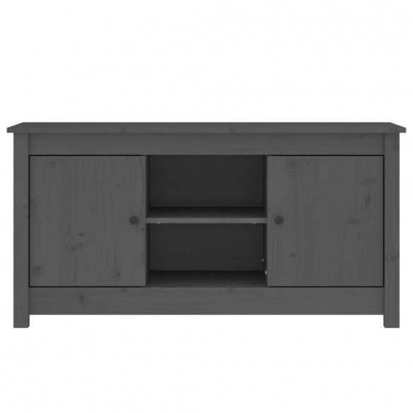 Meuble TV Gris 103x36,5x52 cm Bois de pin massif